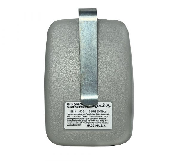 Digi-Code DC-GN3 315 / 390 MHz Three Button Genie Universal Visor Remote Control - Image 2
