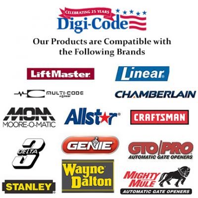 Digi-Code products work with the brands